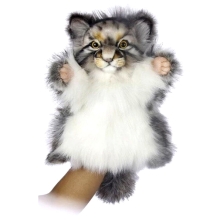 Realistic soft Puppet Toy Manul-wild cat, Hansa, 40 cm, art. 7519