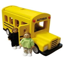 Bus with 3 passengers - wooden toy, Bass&Bass | B83902