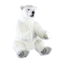 Animated Plush Toy Polar bear sitting, L. 76cm, HANSA (0868)