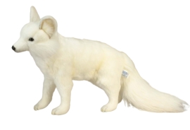 Plush Toy Snow fox standing, L. 40cm, HANSA (4698)
