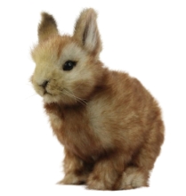 Plush Toy Pygmy Rabbit (cream), L. 18cm, HANSA (8128)