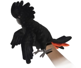Мягкая игрушка на руку Краснохвостый черный какаду серия Puppet, H. 49см, HANSA (8227)