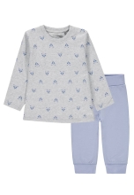 Пижама для мальчика цвет серый с голубым размером 128, Bellybutton (40498)