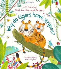 Детская книга Lift-the-Flap First Questions and Answers Why Do Tigers Have Stripes?, Usborne, английский 4+ лет 12 стр