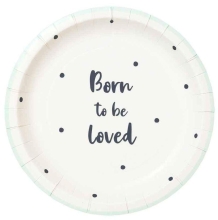 Talking Tables Disposable plates Born to love (12 pcs),England