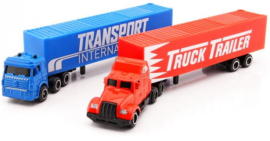 Truck with container trailer 1:72, Mondo, assorted, 1 pc., art. 58019