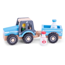 Toy Tractor with trailer New Classic Toys