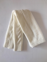Warm knitted gaiters Cocole for ages 1-2 years (ivory) (00017)
