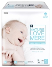 Baby diapers Magic Slim Fit, Nature Love Mere, Size XL [12+ kg] 20pcs