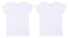 White T-shirt with short sleeves 3-4 Years KITIKATE (3193)