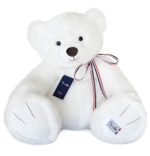 Soft toy French bear, Mailou, 65 cm, snow-white, art. MA0123