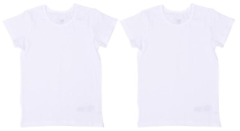 White T-shirt with short sleeves 2-3 Years KITIKATE (3186)