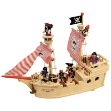 Game set Pirate ship, Bigjigs Toys, art. T0094