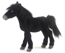 Plush Toy Black stallion, Hansa, miniature, 28 cm, art. 5471