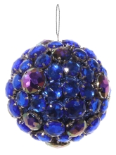 Новорічна куля в синіх каменях, Shishi, 9 см, арт. 46409