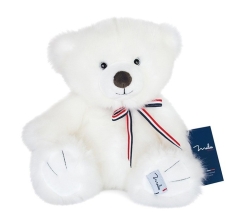 Soft toy French bear, Mailou, 35 cm, snow-white, art. MA0121