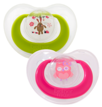 Brother Max baby pacifier, 2 pcs. set, pink/green (49812)