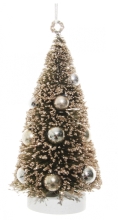 Shishi Christmas tree, champagne color, 11 cm, art. 55786
