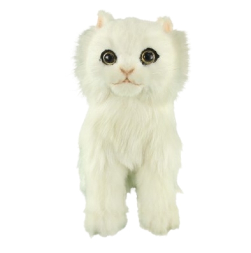 Plush Toy Cat white, L. 19cm, HANSA (8558)