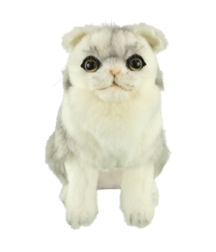 Мягкая игрушка Шотландский серый кот, L. 23см, HANSA (8563)