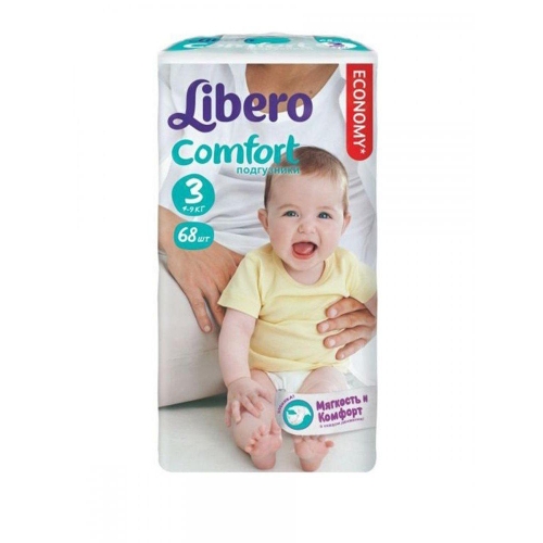 Подгузники детские Libero Comfort 3 4-9 кг 68 шт (7322540511567)