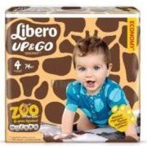 Подгузники-трусики детские Libero Up&Go 4 7-11 кг 74 шт (7322540591828)