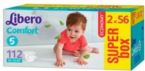 Baby diapers Libero Comfort 5 10-16 kg 112 pcs (7322540592504)