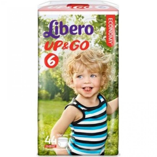 Подгузники-трусики детские Libero Up&Go 6 13-20 кг 44 шт (7322540591118)
