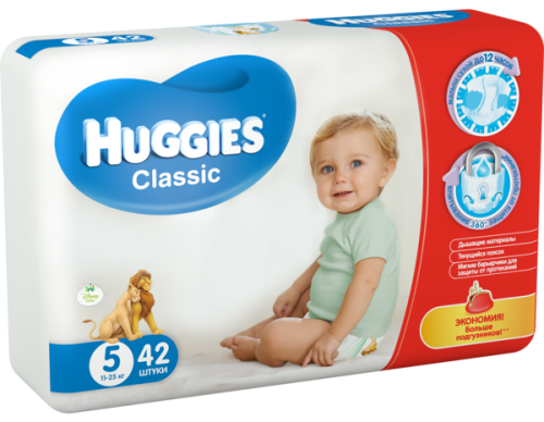 Huggies Classic 5 Jumbo diapers 42 pcs (5029053543185)