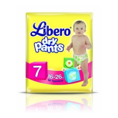 Подгузники-трусики детские Libero Dry Pants 7 16-26 кг 14 шт (7322540538793)