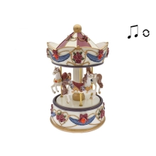Decor Carousel musical red-blue 12x12x18cm, Trediser (42691)