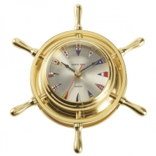 Модель декоративная Часы Штурвал с флажками 21,00 x 4,00 x 21,00см, Artesania Latina (62215)