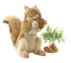 Plush Toy Red squirrel, H. 22 cm, HANSA (3745)