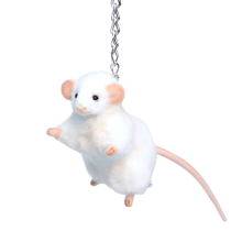 Mouse White Keychain, HANSA (6468)