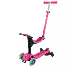 Самокат серии GO UP SPORTY 360 фуксия, до 20-50кг 1+, колеса с подсветкой, Globber (11420)