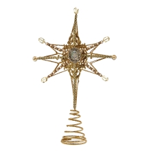Christmas tree topper Star of Bethlehem gold height 34cm, GoodWill (MO92125)