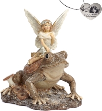 Декоративна фігурка Зимова фея на жабі колір коричневий, 14 см, GoodWill (41193)