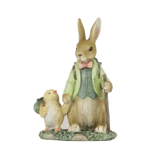 Rabbit with a chicken, 15 cm (material: polyresin),GoodWill (67155)