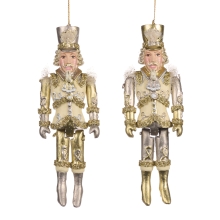 Christmas tree decoration Nutcracker golden in assortment height 17cm, GoodWill (B88104)