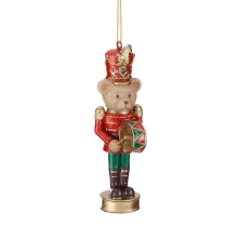 Christmas tree decoration Bear with drum height 11cm, GoodWill (MC38403)