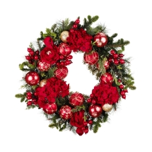 Christmas wreath with flowers diameter 65cm, GoodWill (D42099)