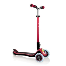 Balance Bikes ELITE PRIME series GLOBBER scooter, red, illuminated wheels, up to 50 kg, 3+, 3 wheels (444-802)