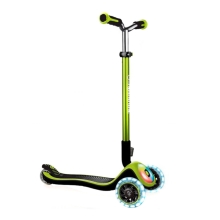 Balance Bikes ELITE PRIME series GLOBBER scooter, green, illuminated wheels, up to 50 kg, 3+, 3 wheels (444-806)