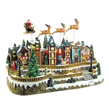 Новорічний декор Зимове місто з підсвіткою MusicBoxWorld (60069)