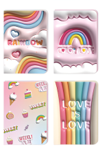 3D notebook 130x183 mm, 96 l Rainbow, Malevaro (97968)