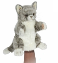 Кіт Hansa 30 см, мяка реалістична іграшка на руку (7163)