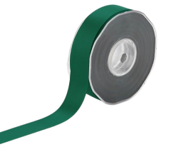 Двойная сатиновая лента зеленая 10мм в рулоне, Enzo De Gasperi (EDG Italy) 93322