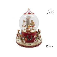 Musical ball with pony figure, red, 16.5x16.5x16.5cm, Trediser (00159)