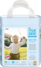 Diapers-panties Super Slim L, Nature Love Mere, 7-11 kg, 22 pcs