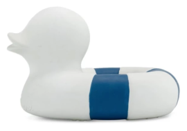 Toy teether Duck Navy, Oli&Carol, natural rubber, art. L-FL DUCK-UNIT-NAVY
